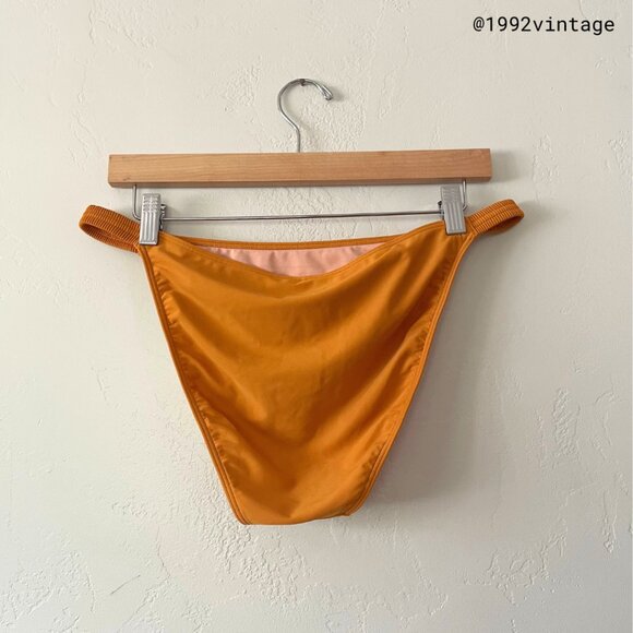 NWT Madewell Scrunchy Strap Mid-Rise Bikini Set Ochre Fresco | Size L - Picture 3 of 8